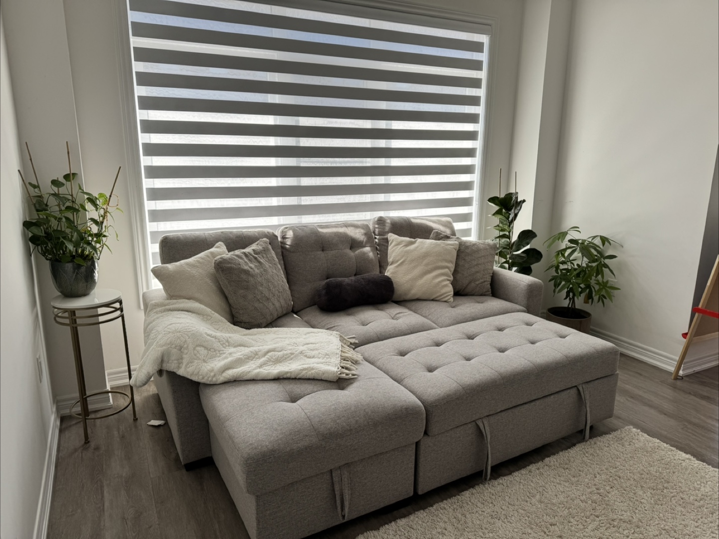 Grey Sectional Sofa with Storage - photo 2