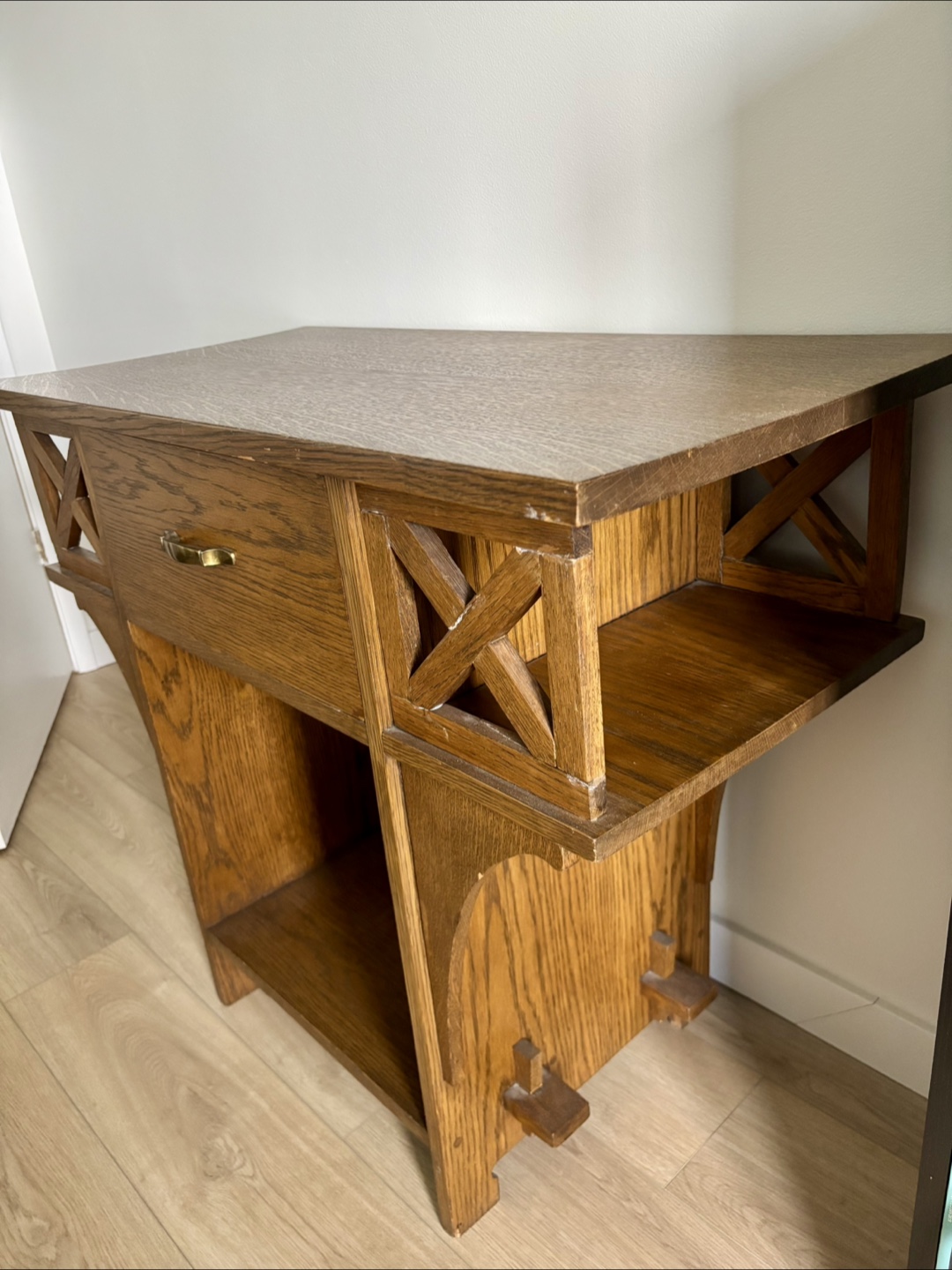 Vintage Wood Console Table - photo 3