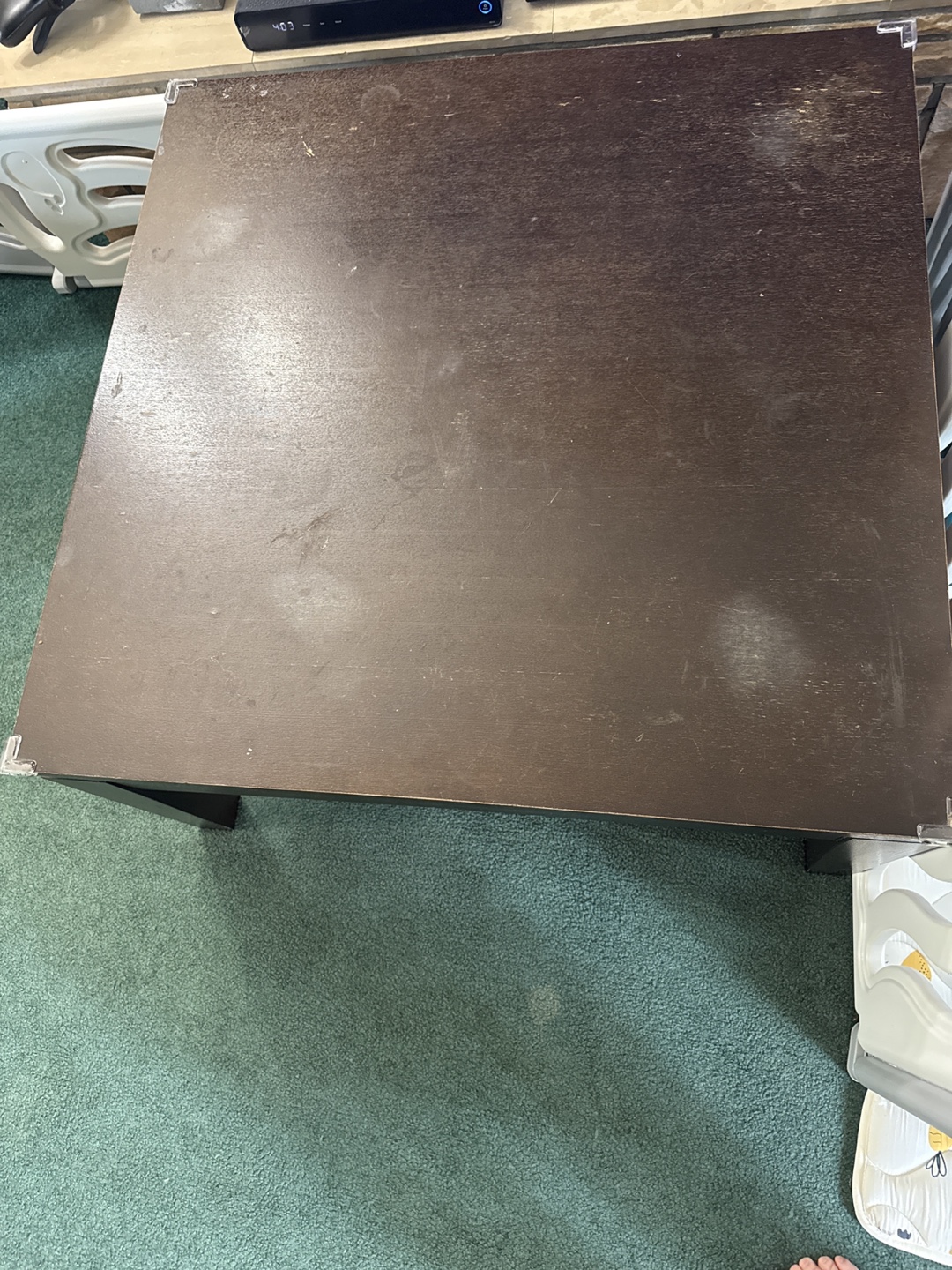 Dark Brown Square Coffee Table