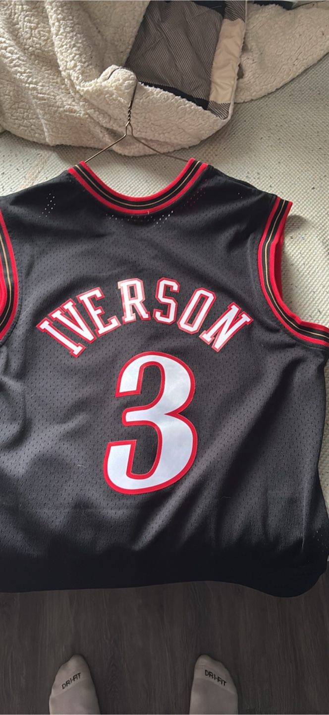 Allen Iverson #3 Philadelphia Sixers Hardwood Classics Jersey - photo 2