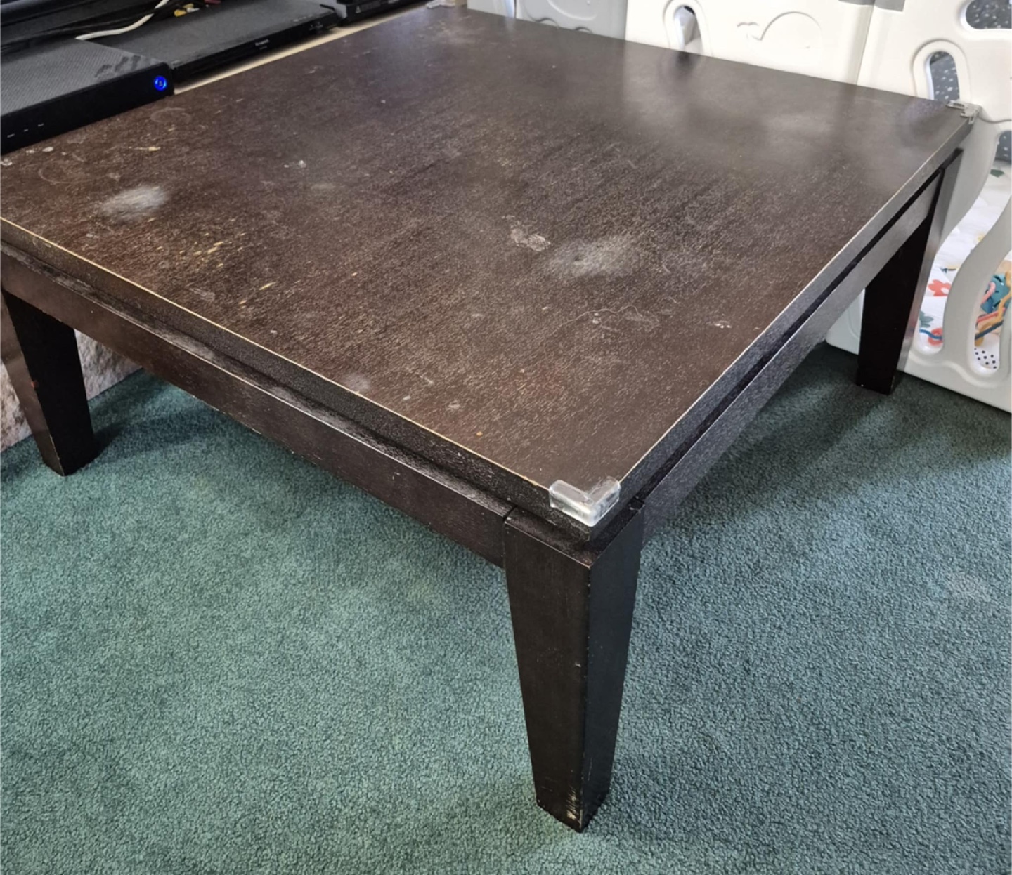 Dark Brown Square Coffee Table - photo 2