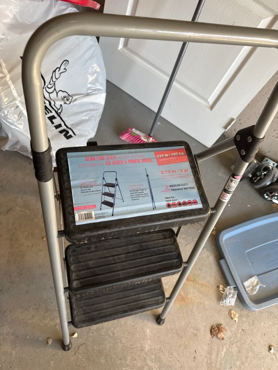 Slim-Line Steel 3-Step Stool thumbnail