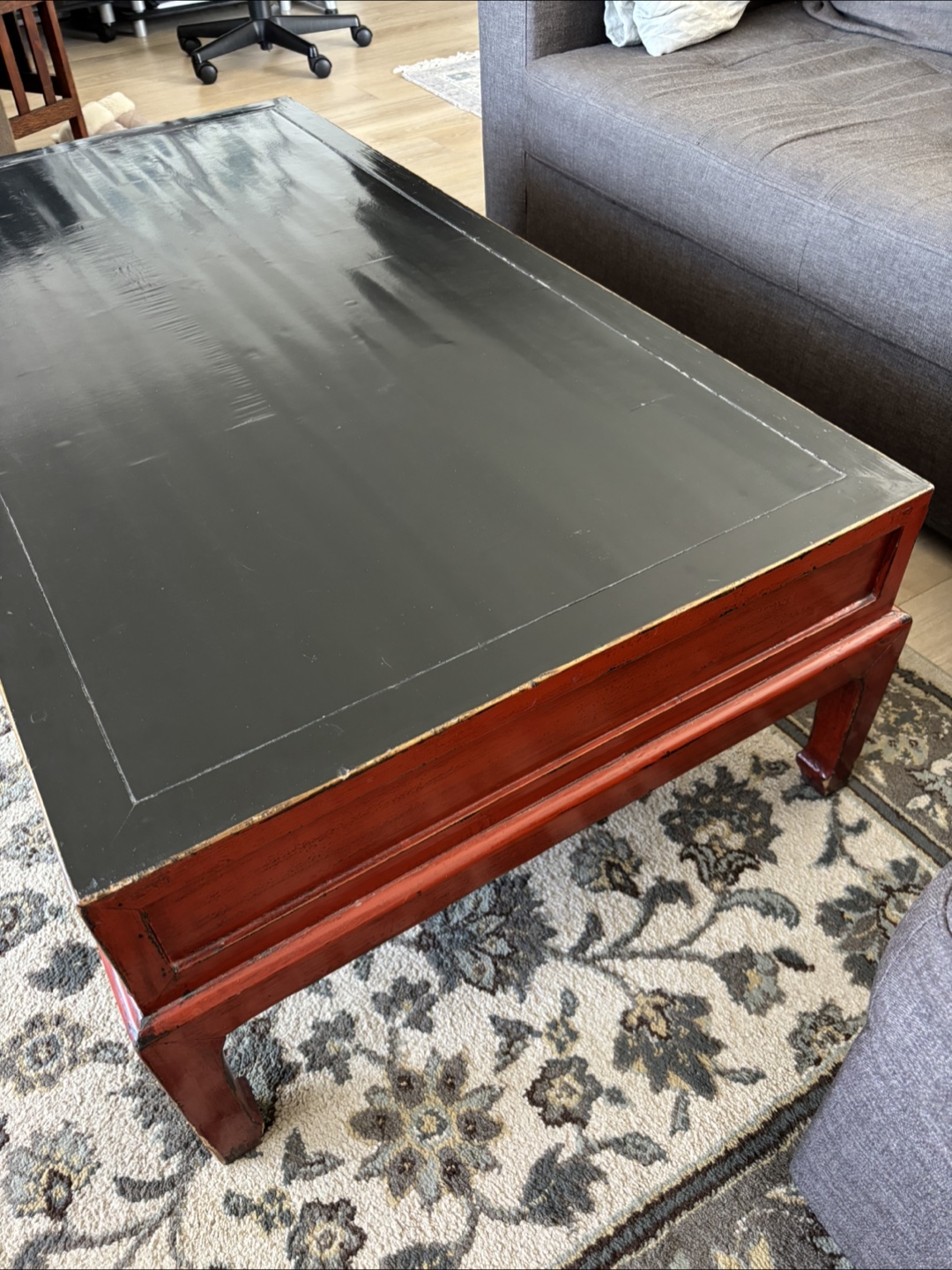 Wood Coffee Table with Drawers - photo 4
