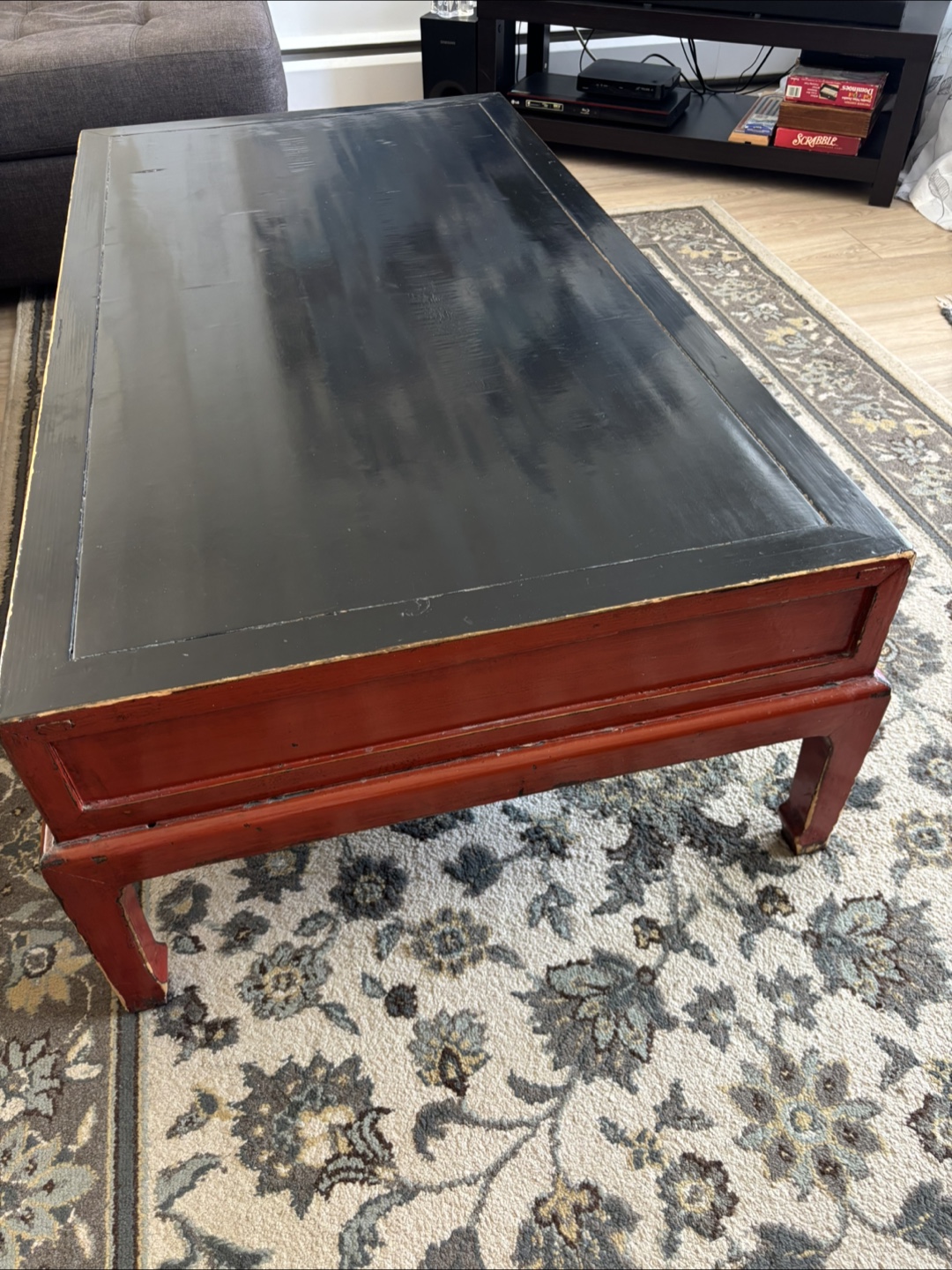 Wood Coffee Table with Drawers - photo 3