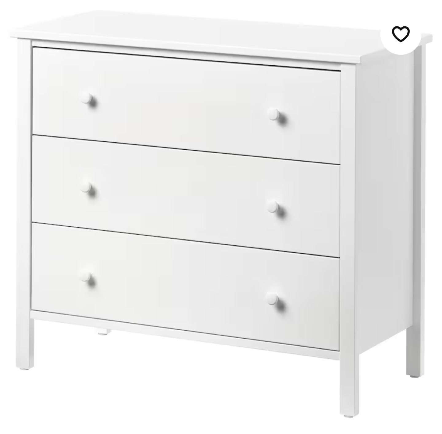 IKEA HEMNES 3-drawer chest white