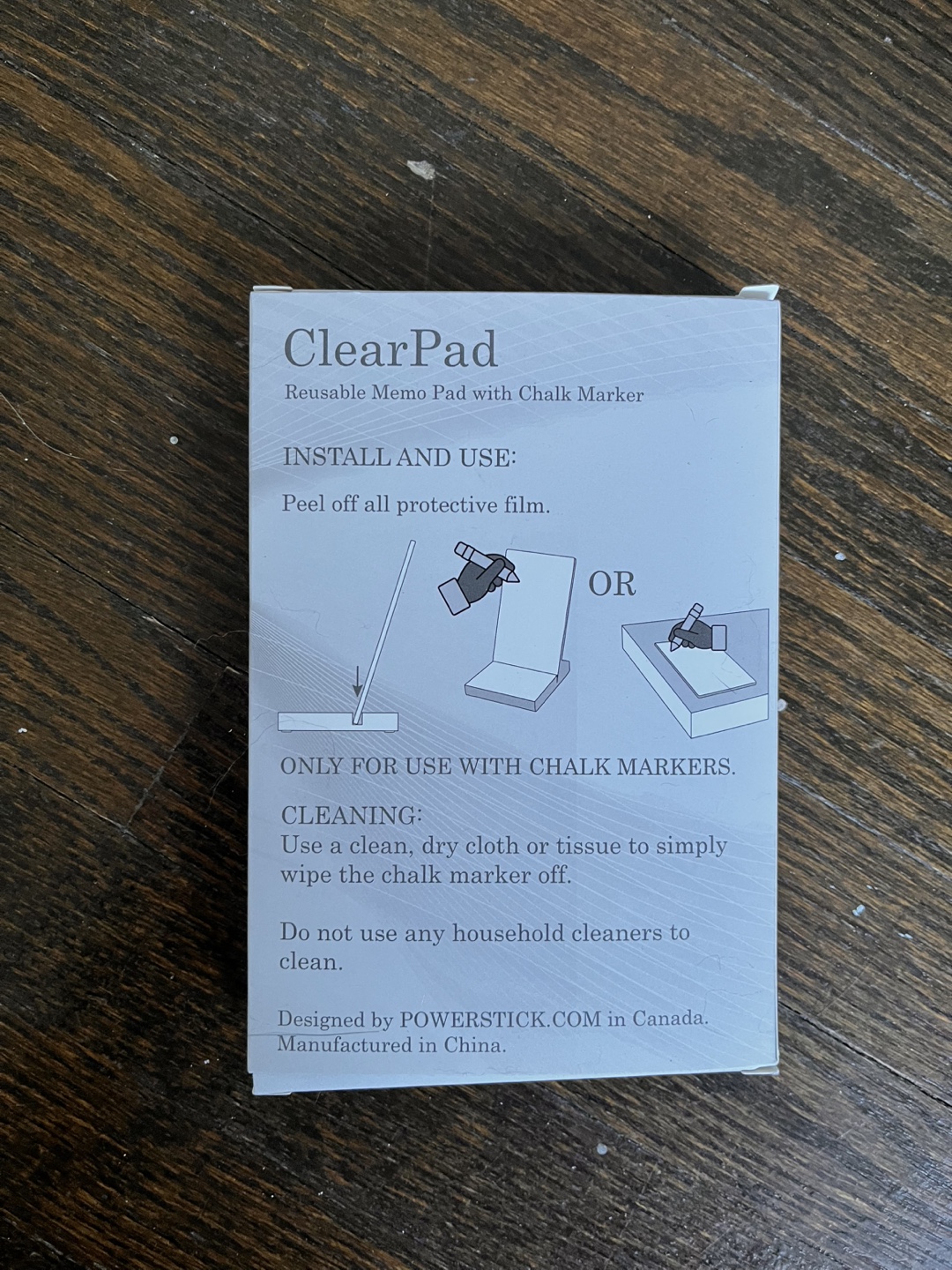 ClearPad Reusable Memo Pad with Chalk Marker - photo 2