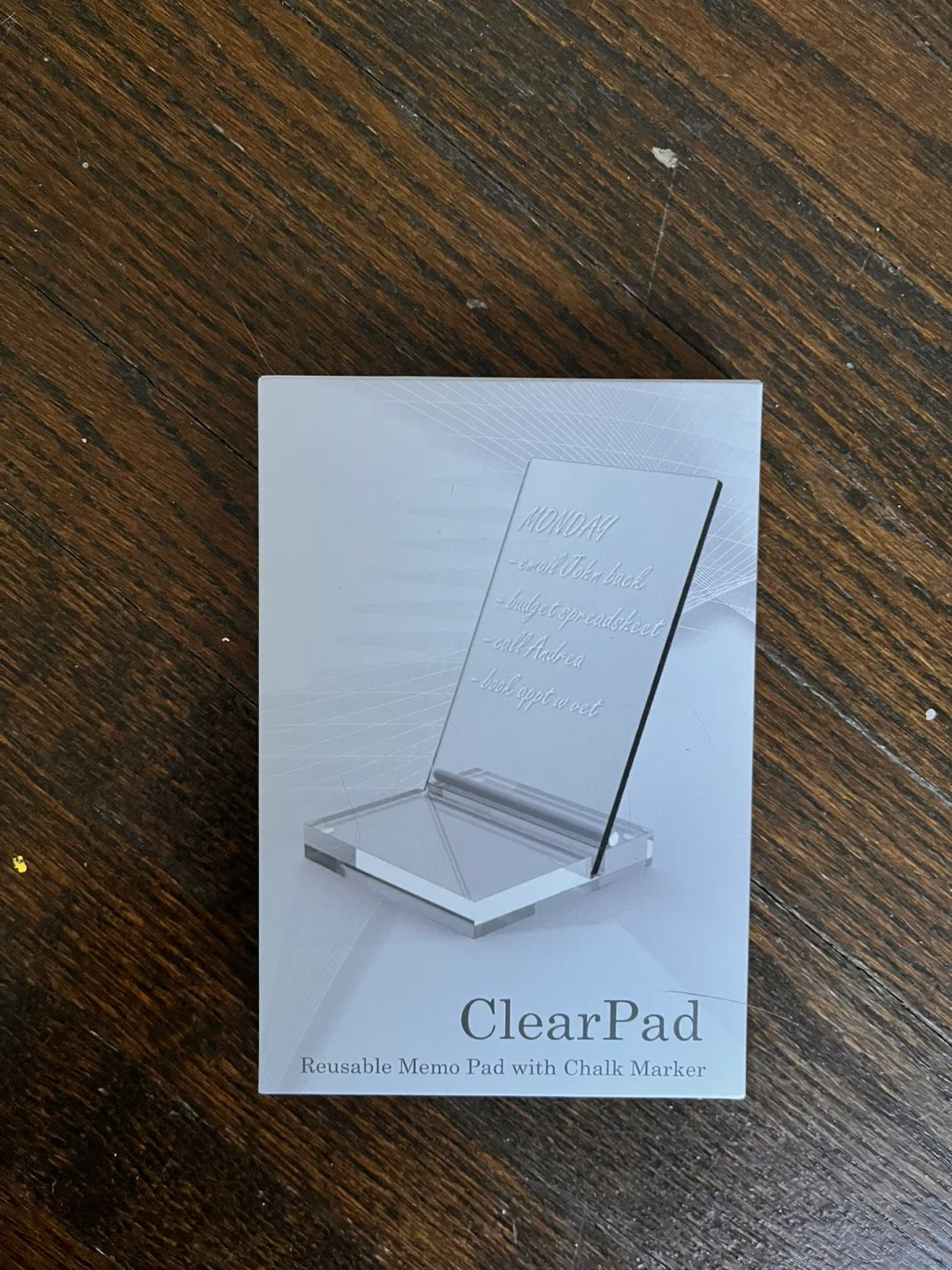 ClearPad Reusable Memo Pad with Chalk Marker thumbnail