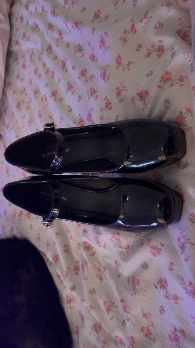 Black Platform Mary Janes