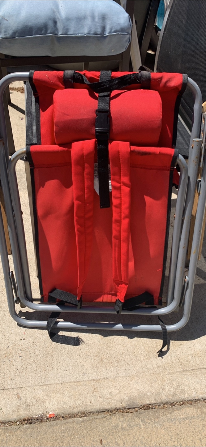 Portable Folding Backpack Beach Chairs - Red & Blue - photo 4