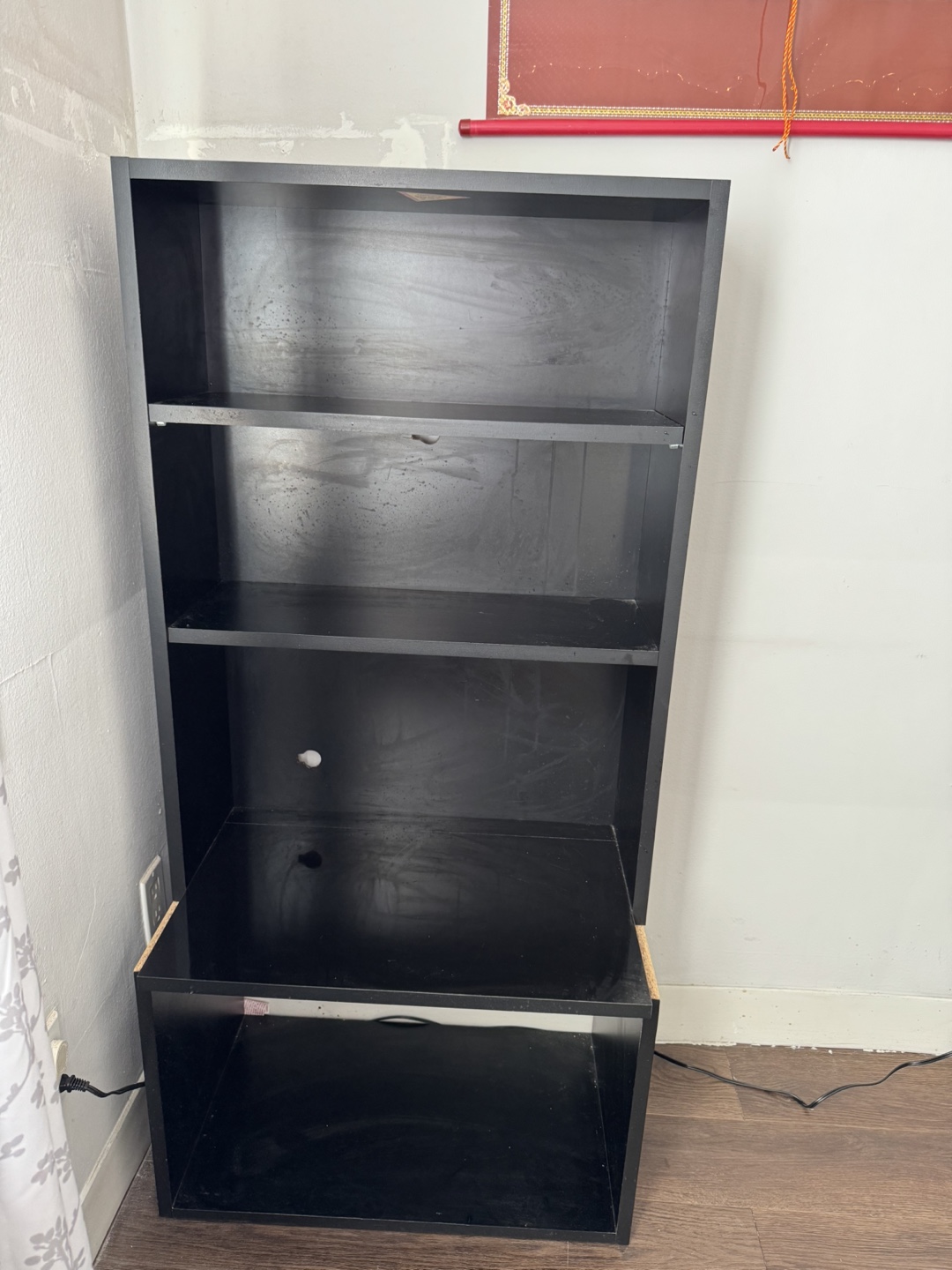 Black bookshelf
