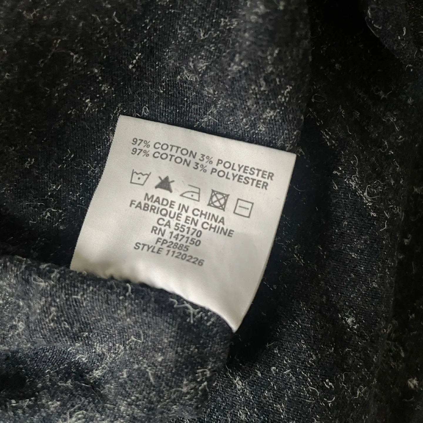 Frank and Oak Dark Grey Heather Cotton Blend T-Shirt Size S image indicator(7)