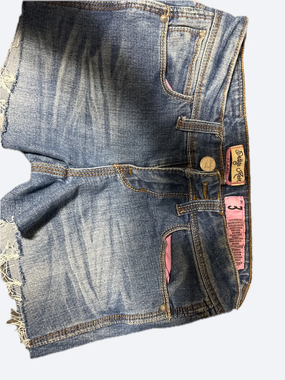 Indigo Reign Girls Size 3 Flare Denim Shorts thumbnail