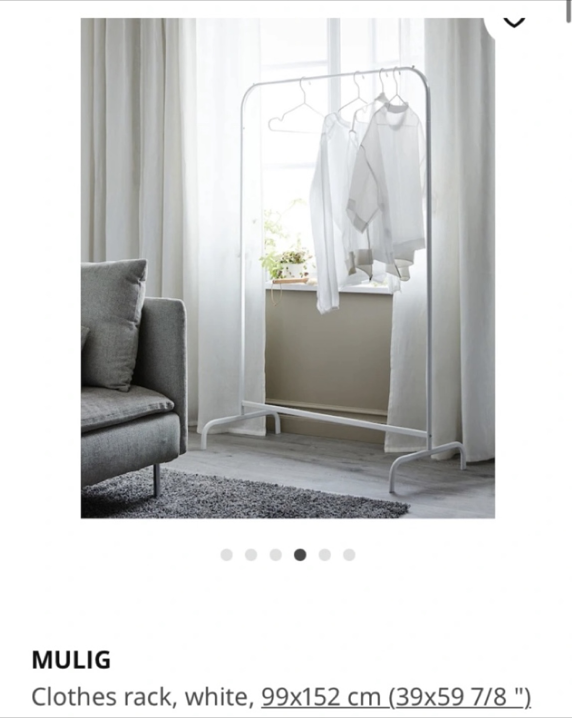 IKEA MULIG Clothes Rack - White - photo 4