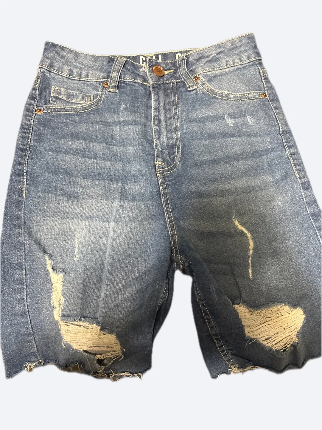 Cali Ultra High Rise Denim Shorts thumbnail