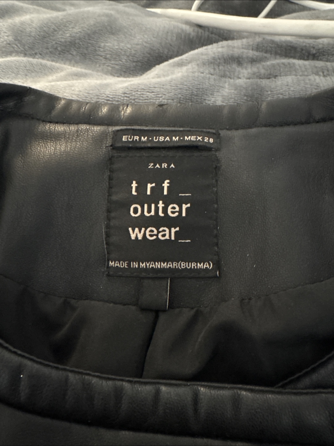 Zara Black Faux Leather Jacket Size M - photo 2