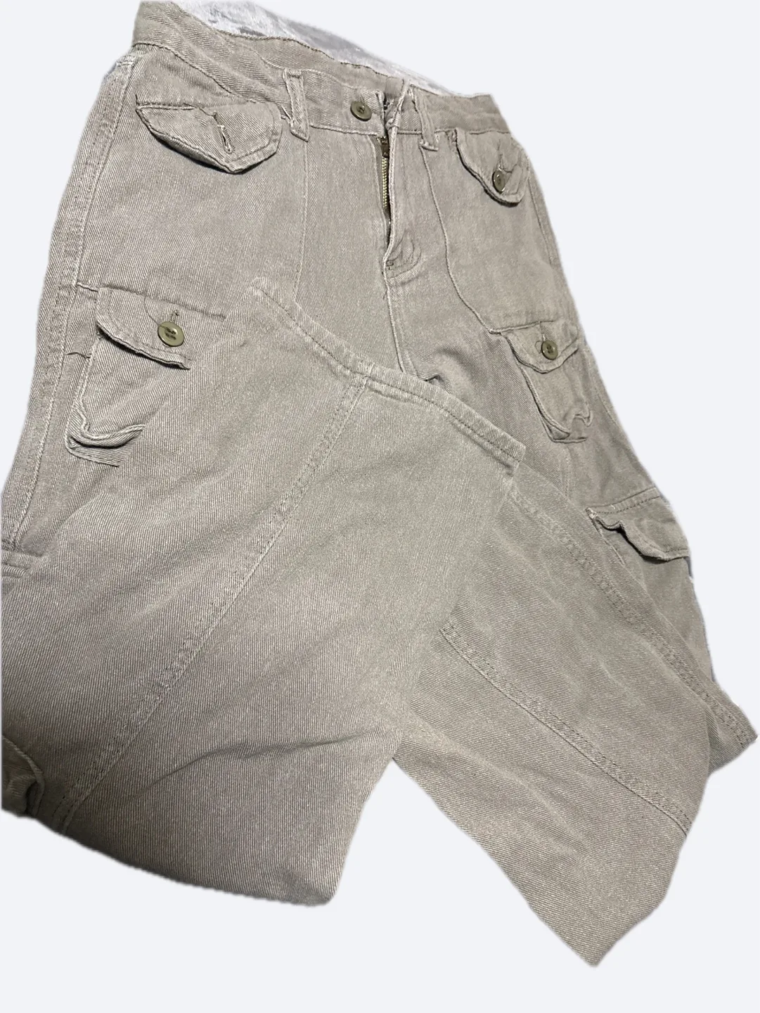 Women's Size Small Grey Cargo Pants thumbnail