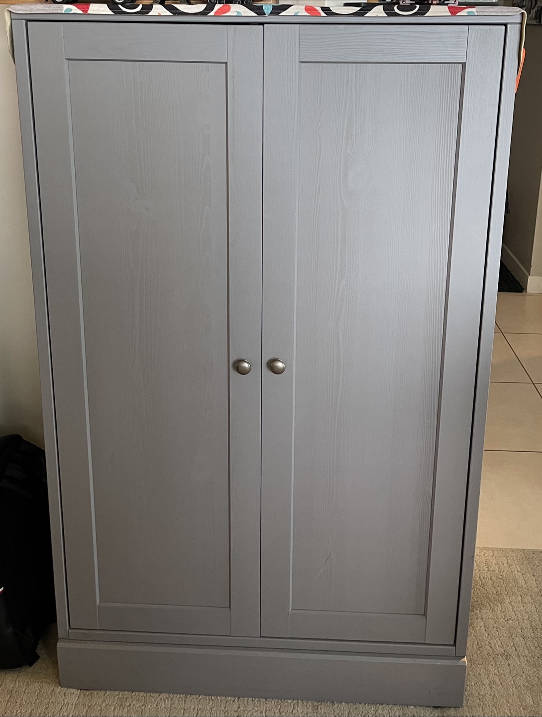 Grey Shoe Cabinet – Great Condition!
