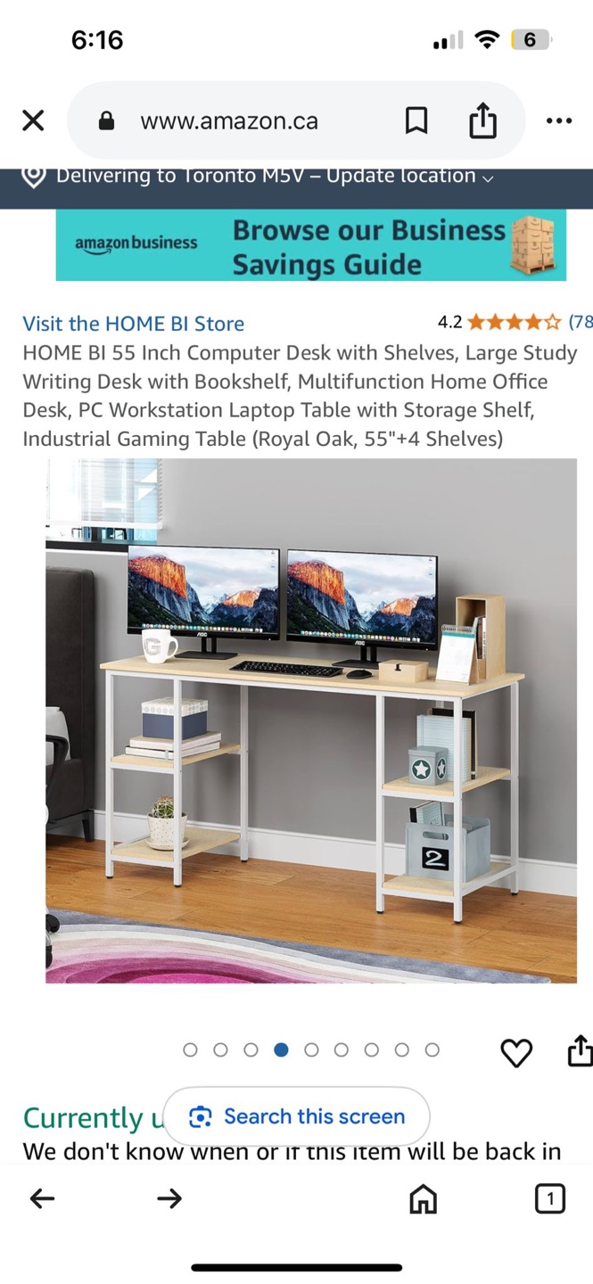 Almost new home office desk/ study table with shelves