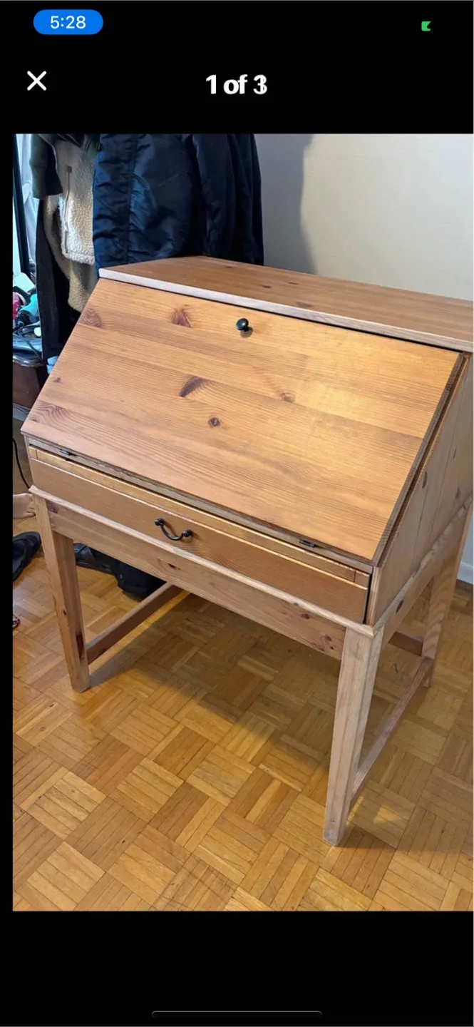 Solid Wood Secretary Desk thumbnail
