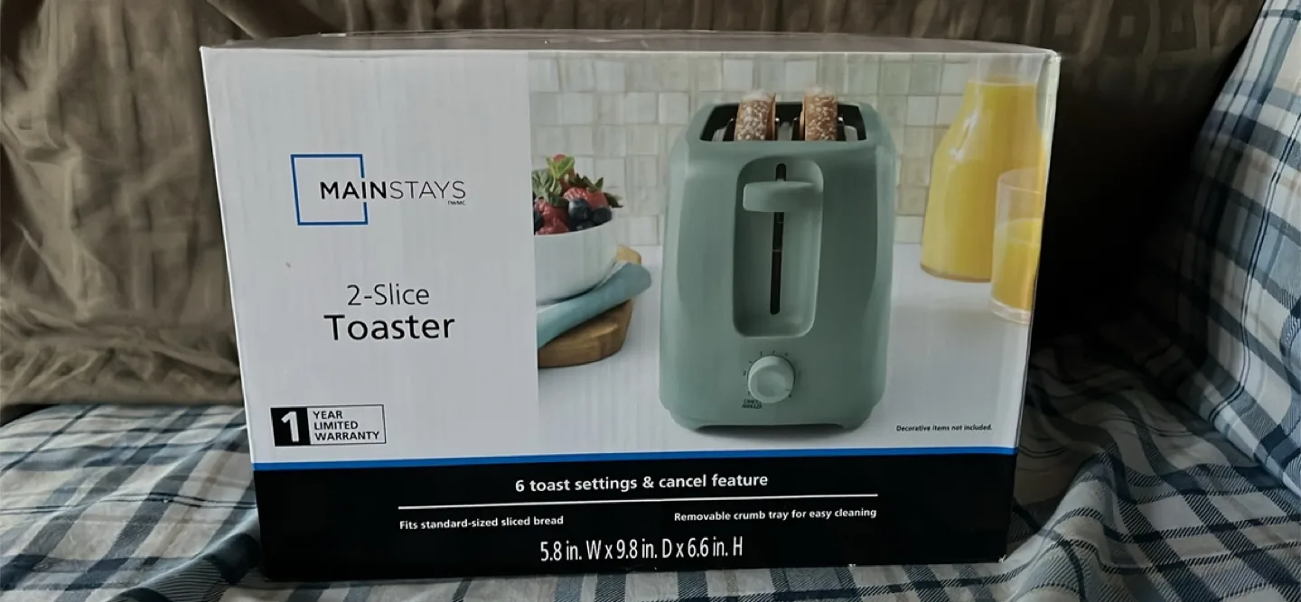 Mainstays 2-Slice Toaster - Mint Green thumbnail