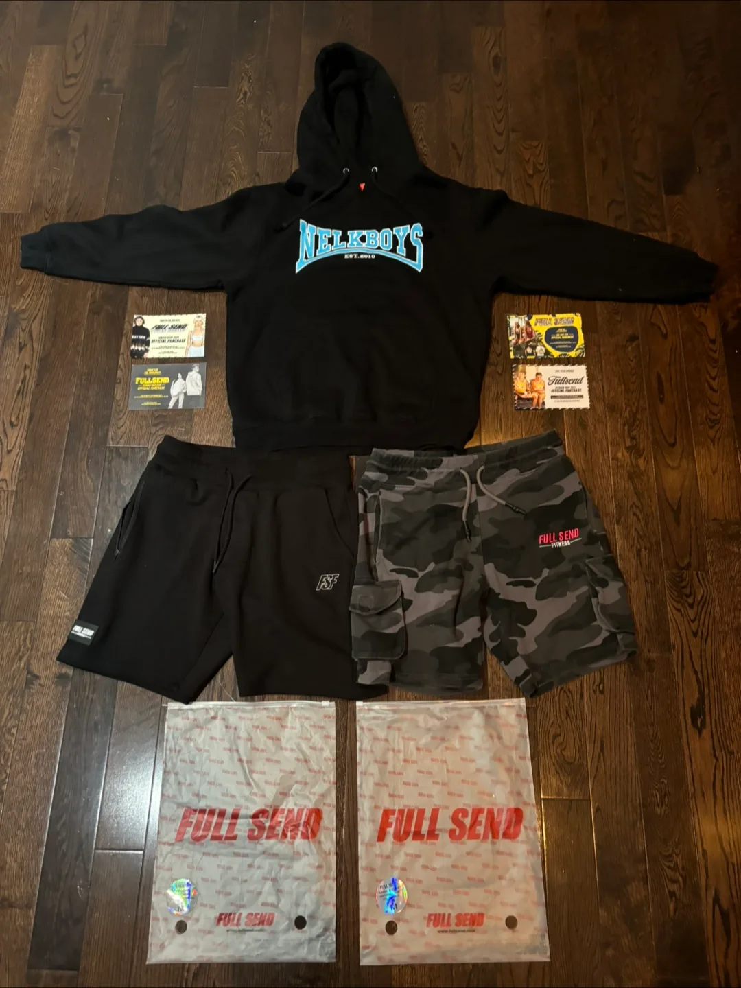Nelk Boys Hoodie & Full Send Fitness Shorts Bundle thumbnail