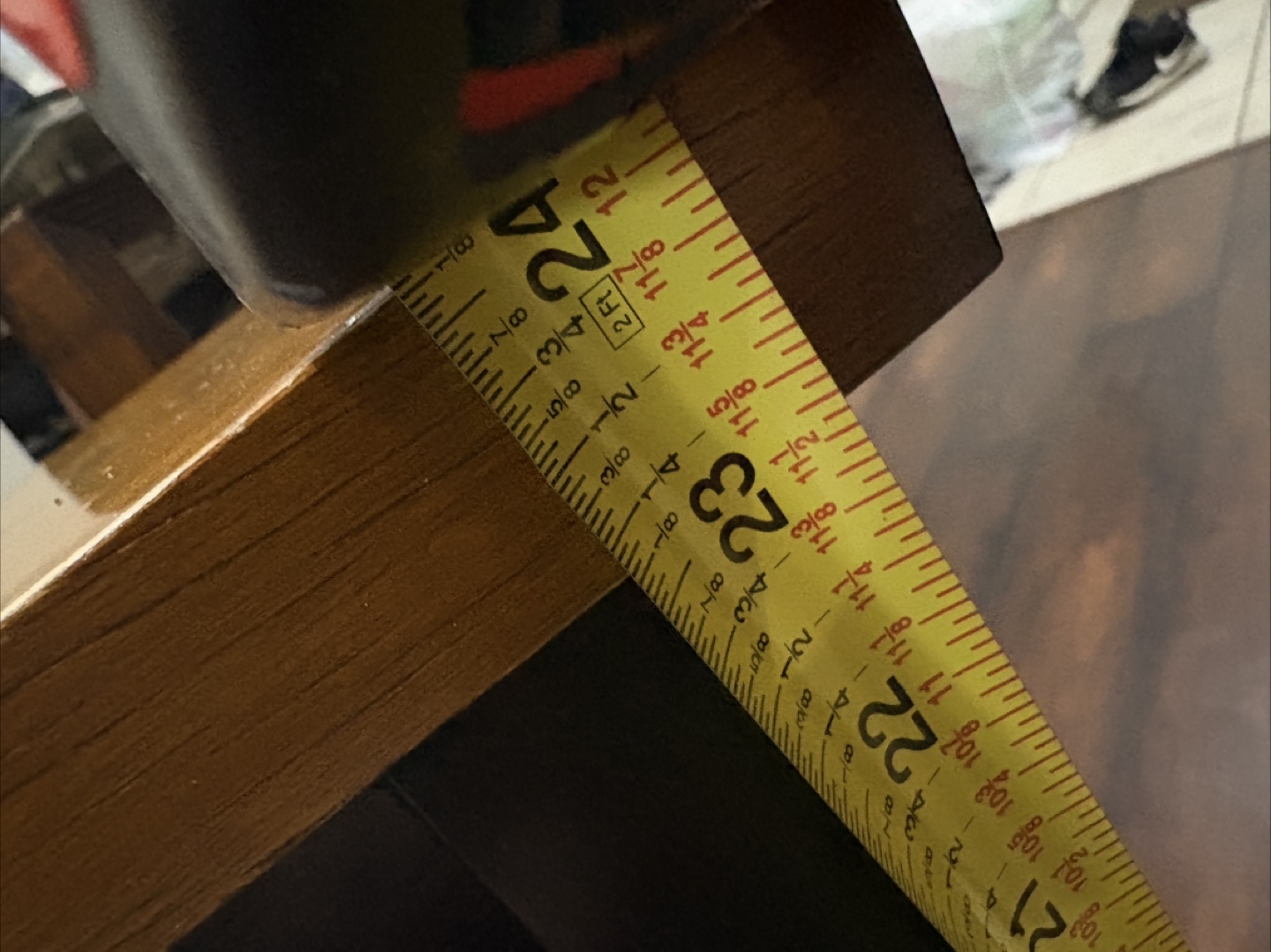 Pair of Wooden Stools with Black Legs - photo 4