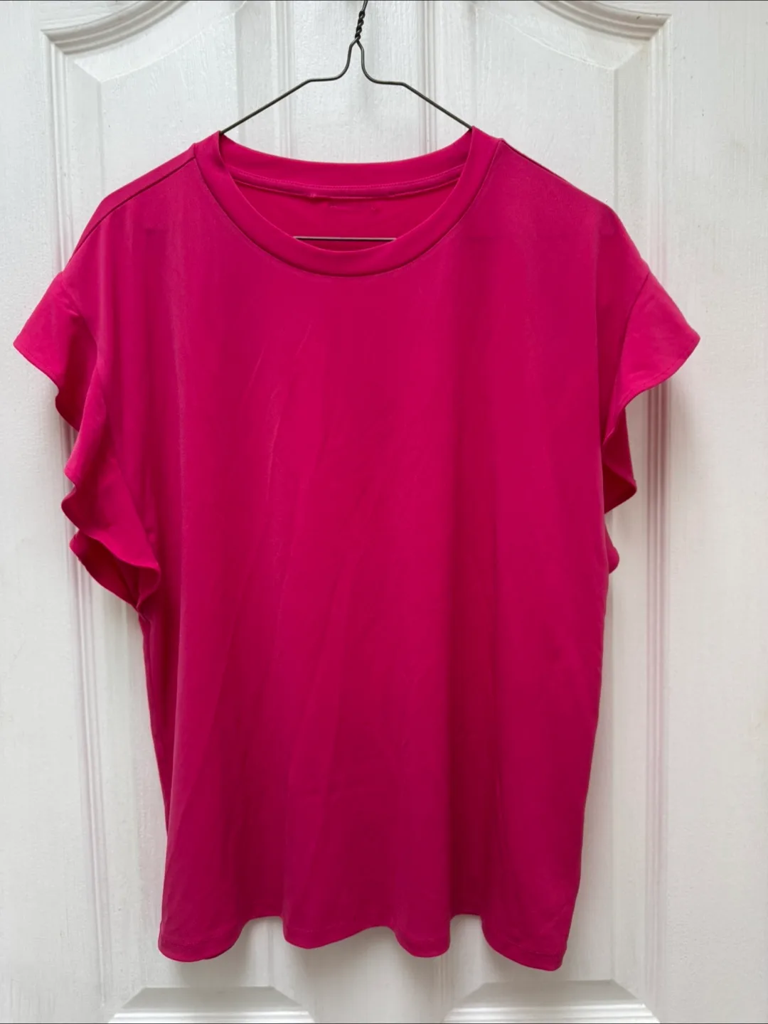 Michael Kors Pink Ruffle Sleeve Top thumbnail