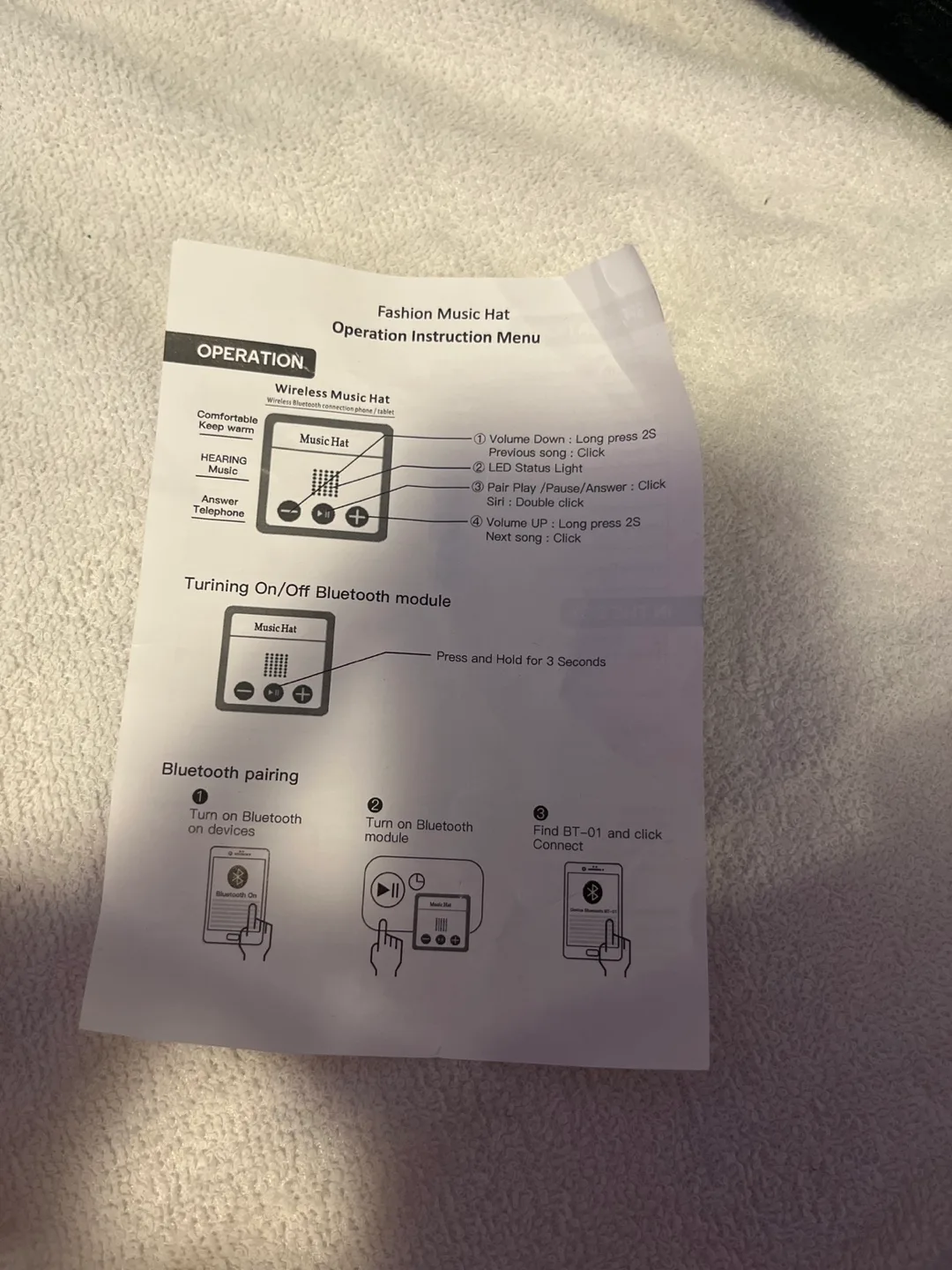 Bluetooth Music Beanie - Black image indicator(3)