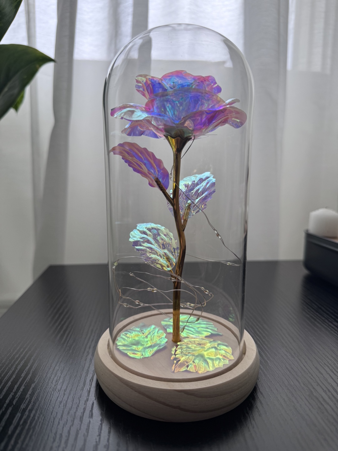 Enchanted LED Rose in Glass Dome