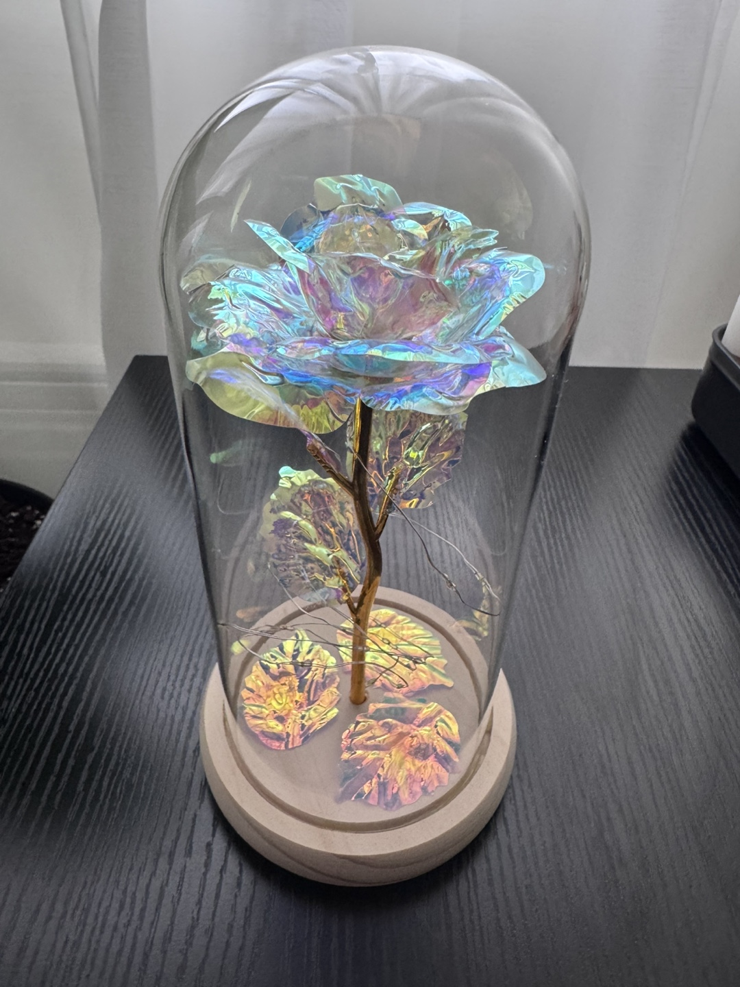 Enchanted LED Rose in Glass Dome - photo 4