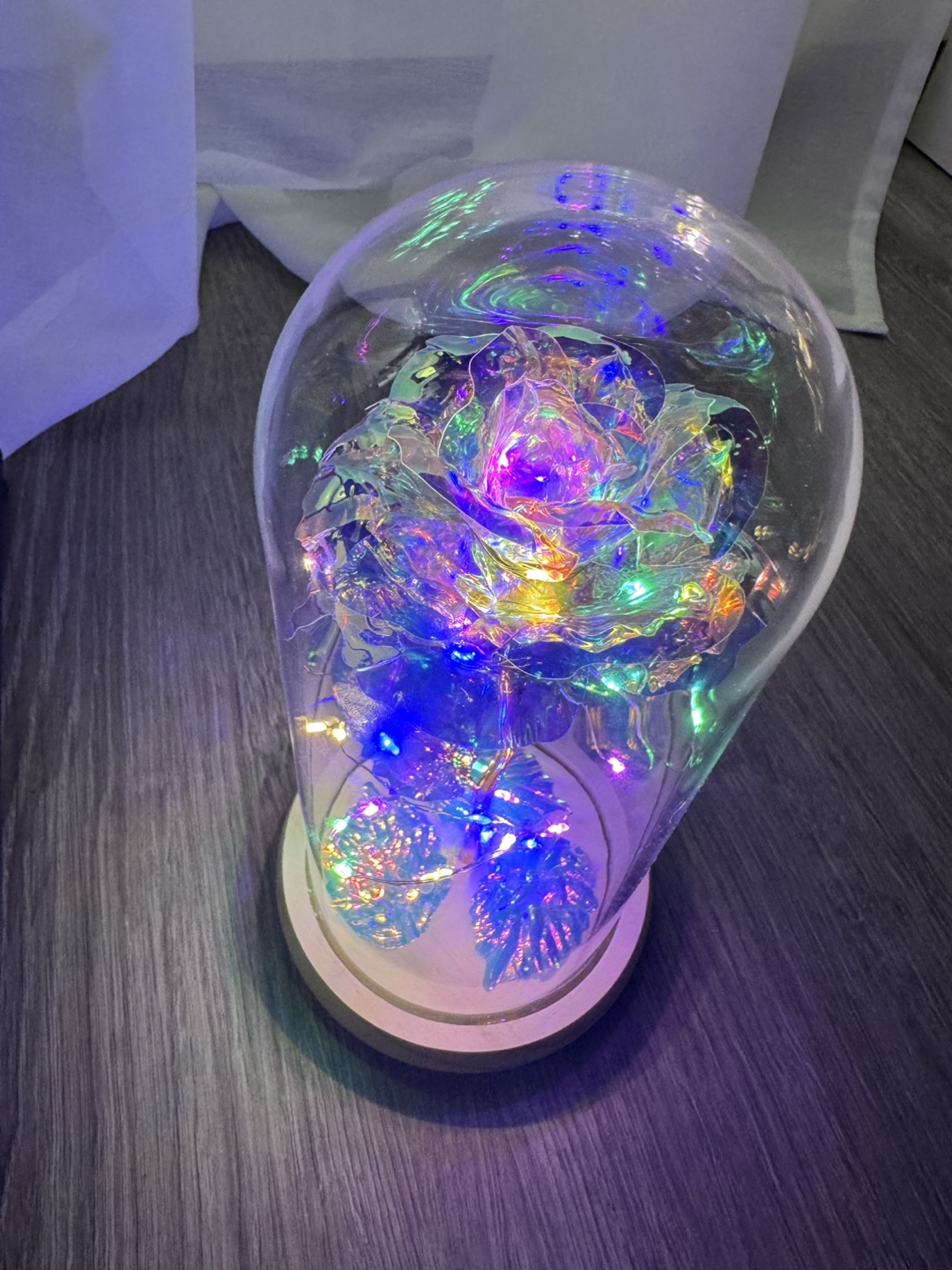 Enchanted LED Rose in Glass Dome - photo 5