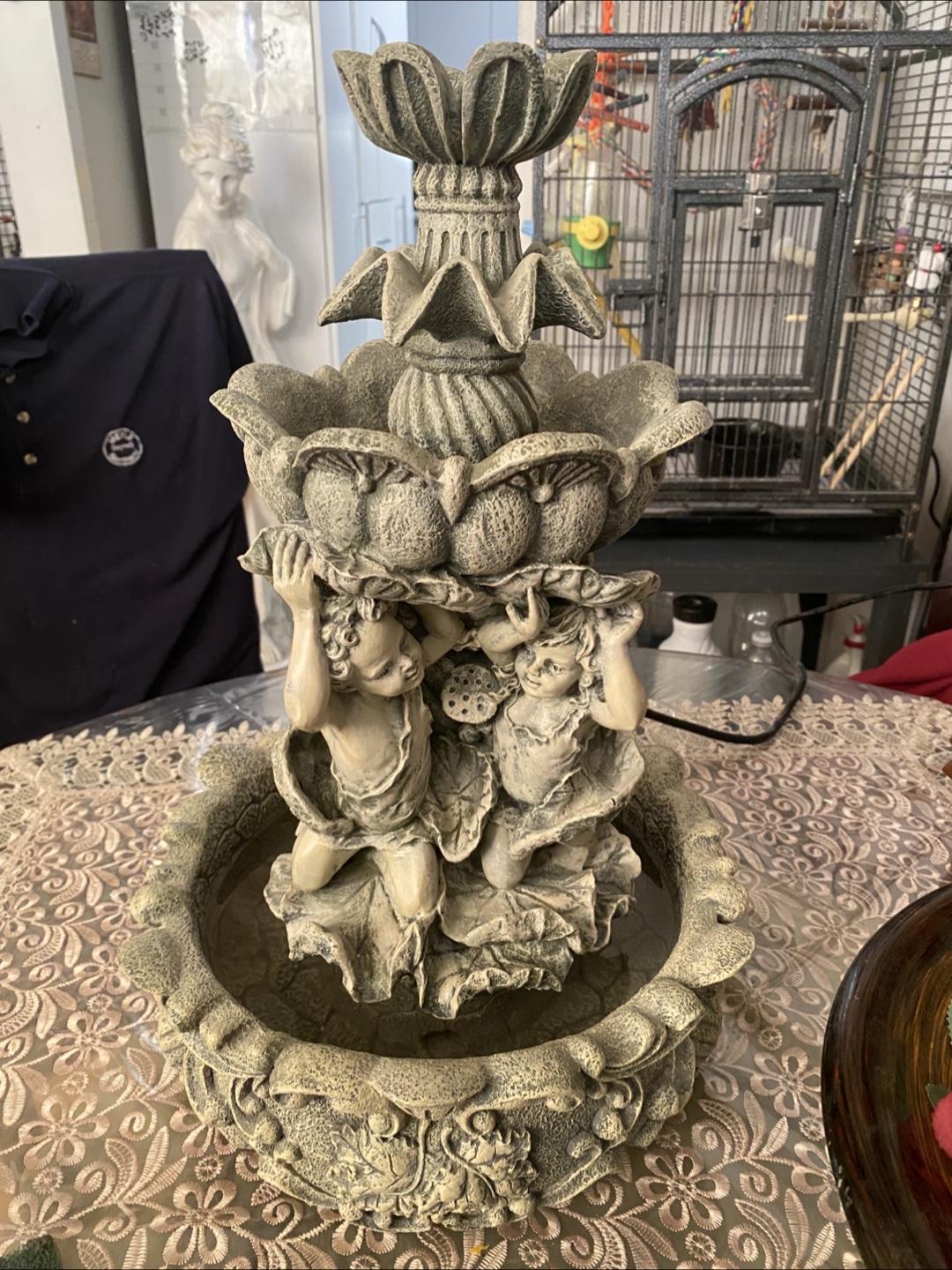 Ornate Tabletop Water Fountain