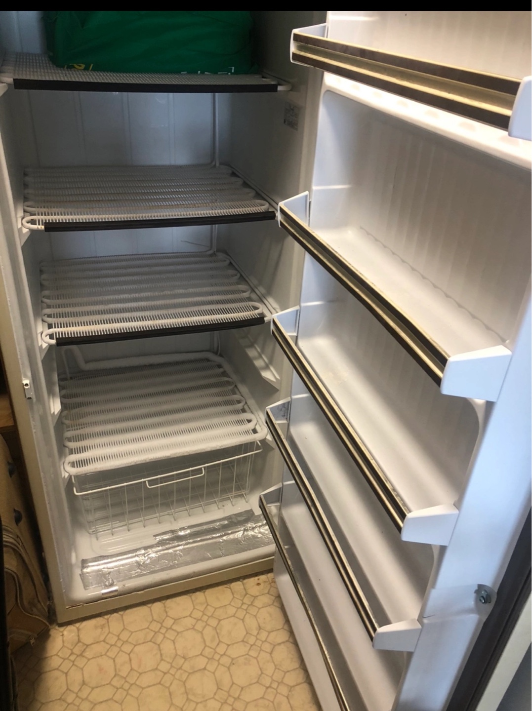 Vintage White Frigidaire Upright Freezer
