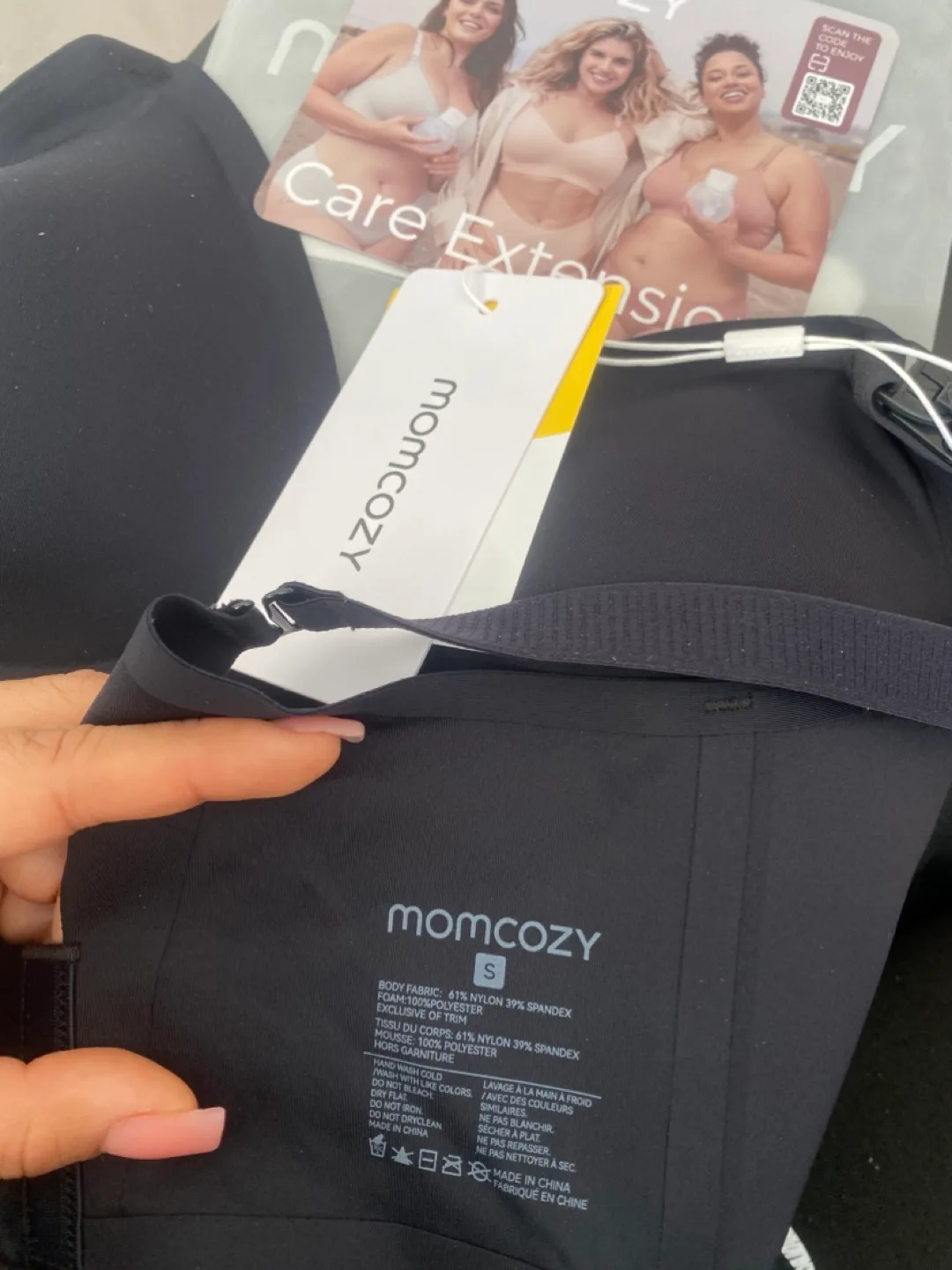 Momcozy Wireless Nursing Bra - Small - Black image indicator(2)