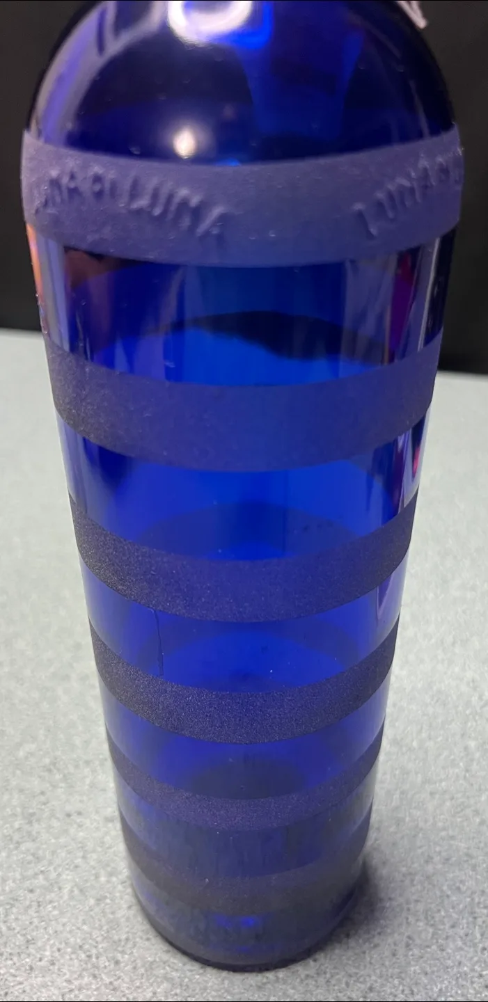 Vintage bottles, Luna a Luna cobalt blue and a clear bottle image indicator(5)