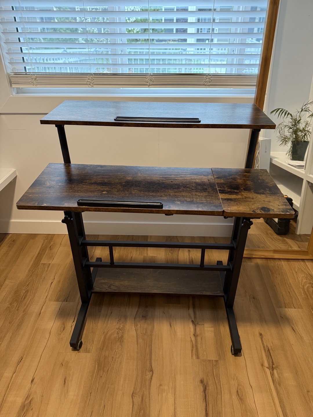 Adjustable Standing Desk with Two-Tier Design