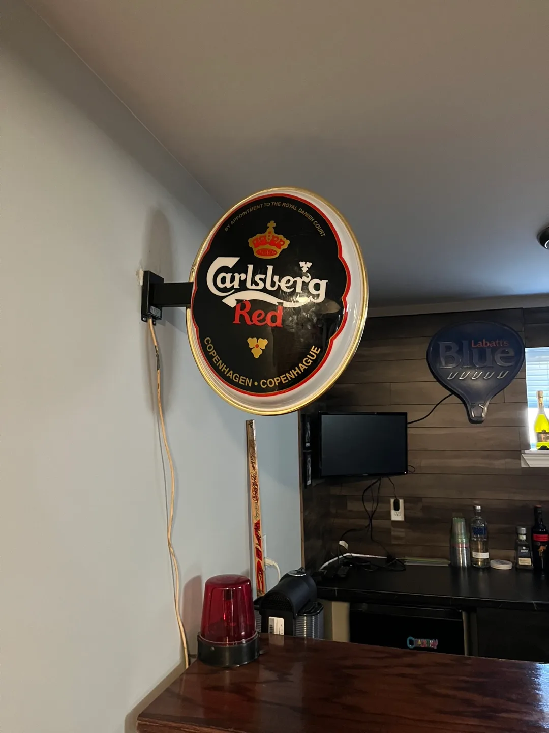 Vintage Carlsberg Red Illuminated Bar Sign image indicator(2)
