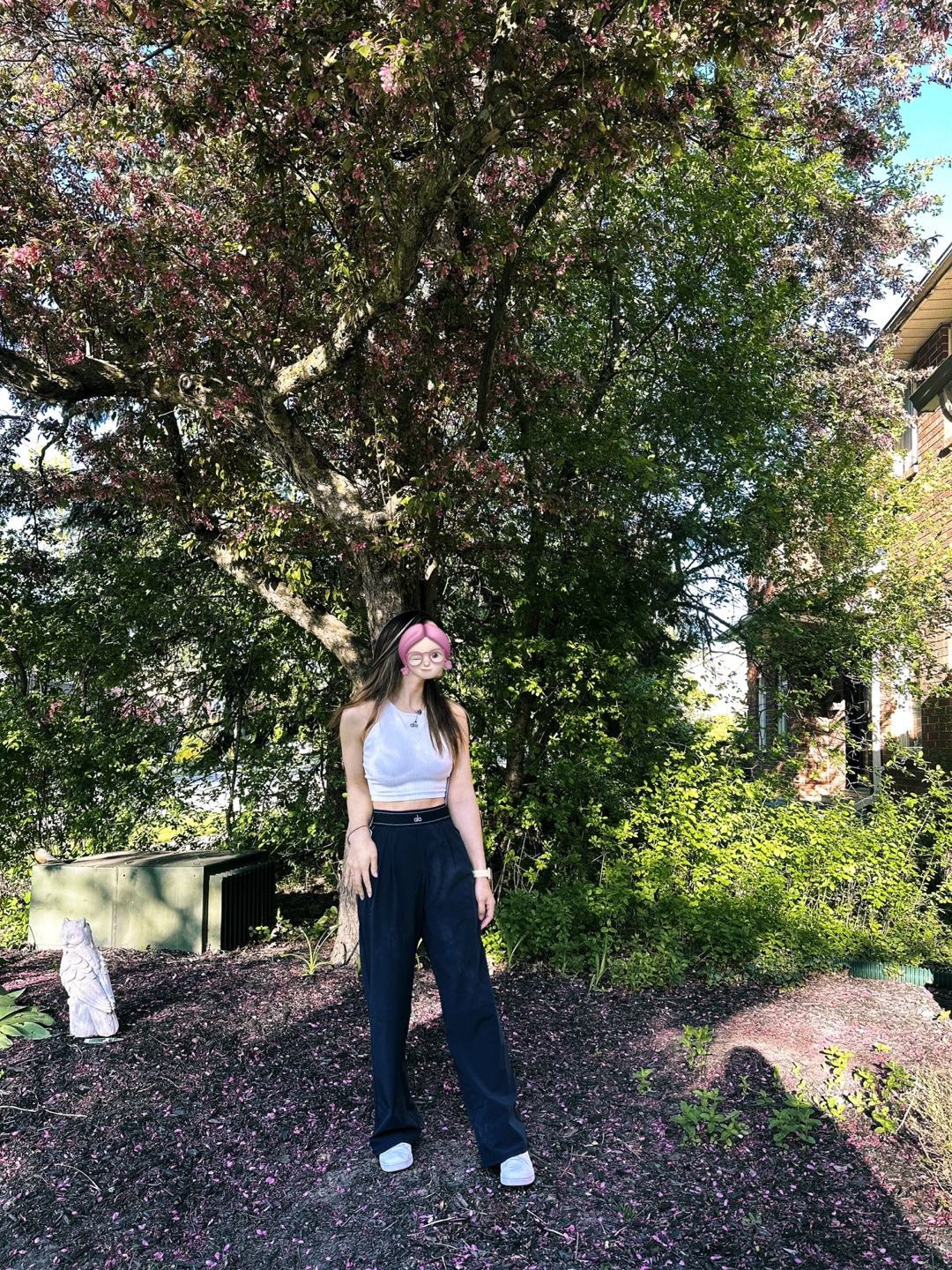 Alo Dark wash wide leg pants
