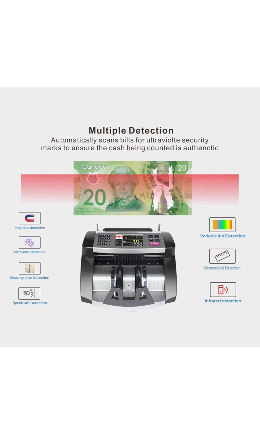 Mix Denomination Money Counter Machine Cash Value Bill Counting - photo 5