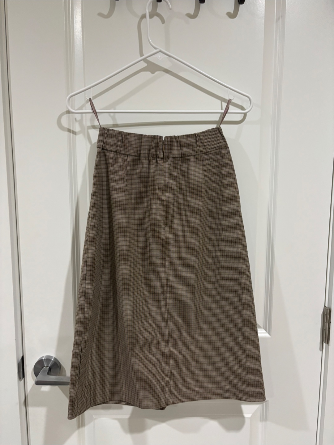UNIQLO Brown Plaid A-Line Skirt - photo 2