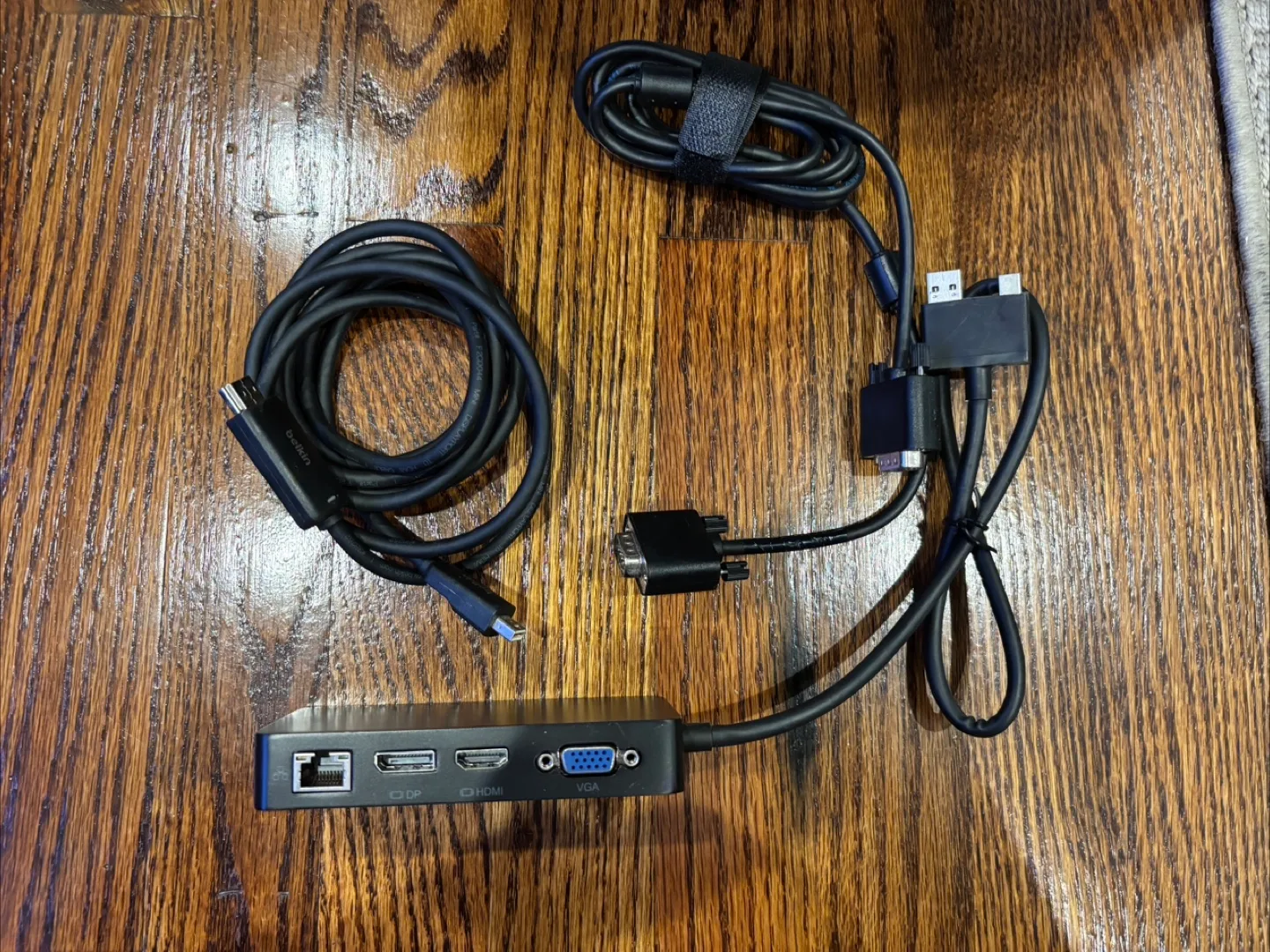 USB-C Multiport Adapter with Cables Docking Station thumbnail