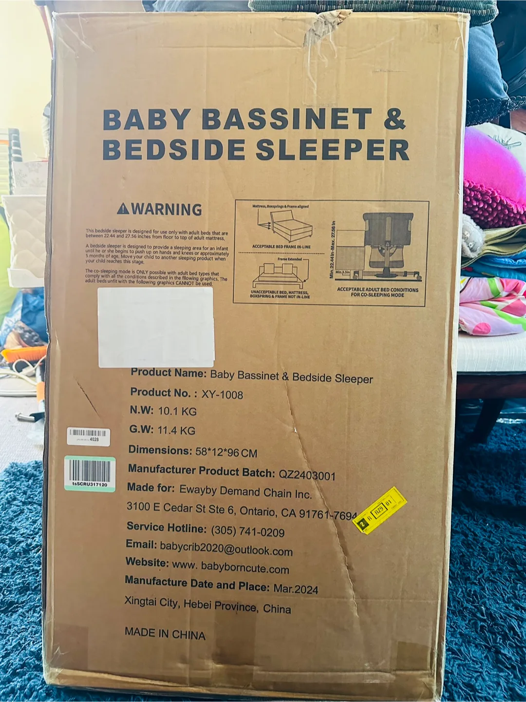 Baby Bassinet & Bedside Sleeper - New in Box thumbnail