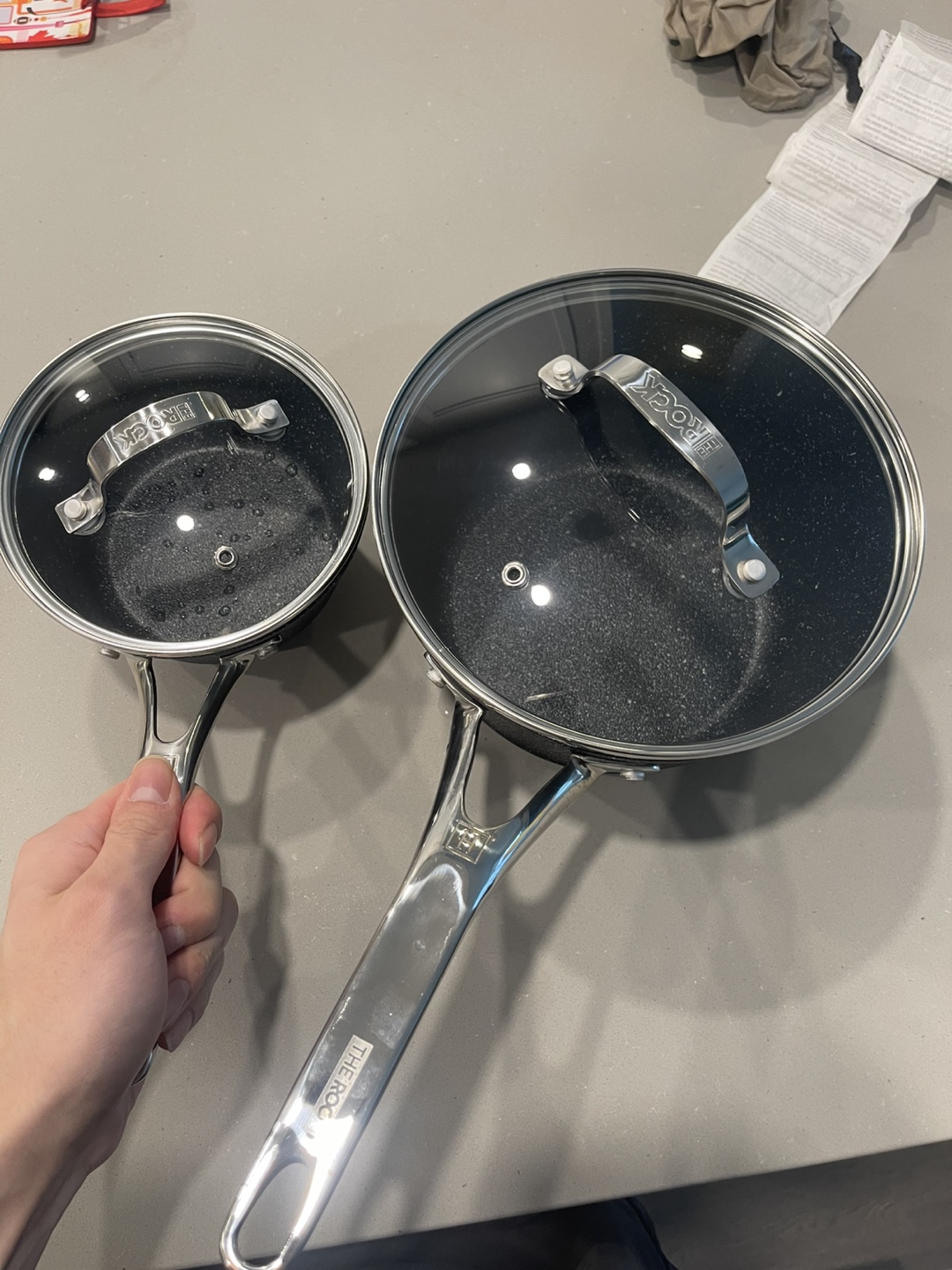The Rock 2-Piece Cookware Set with Lids