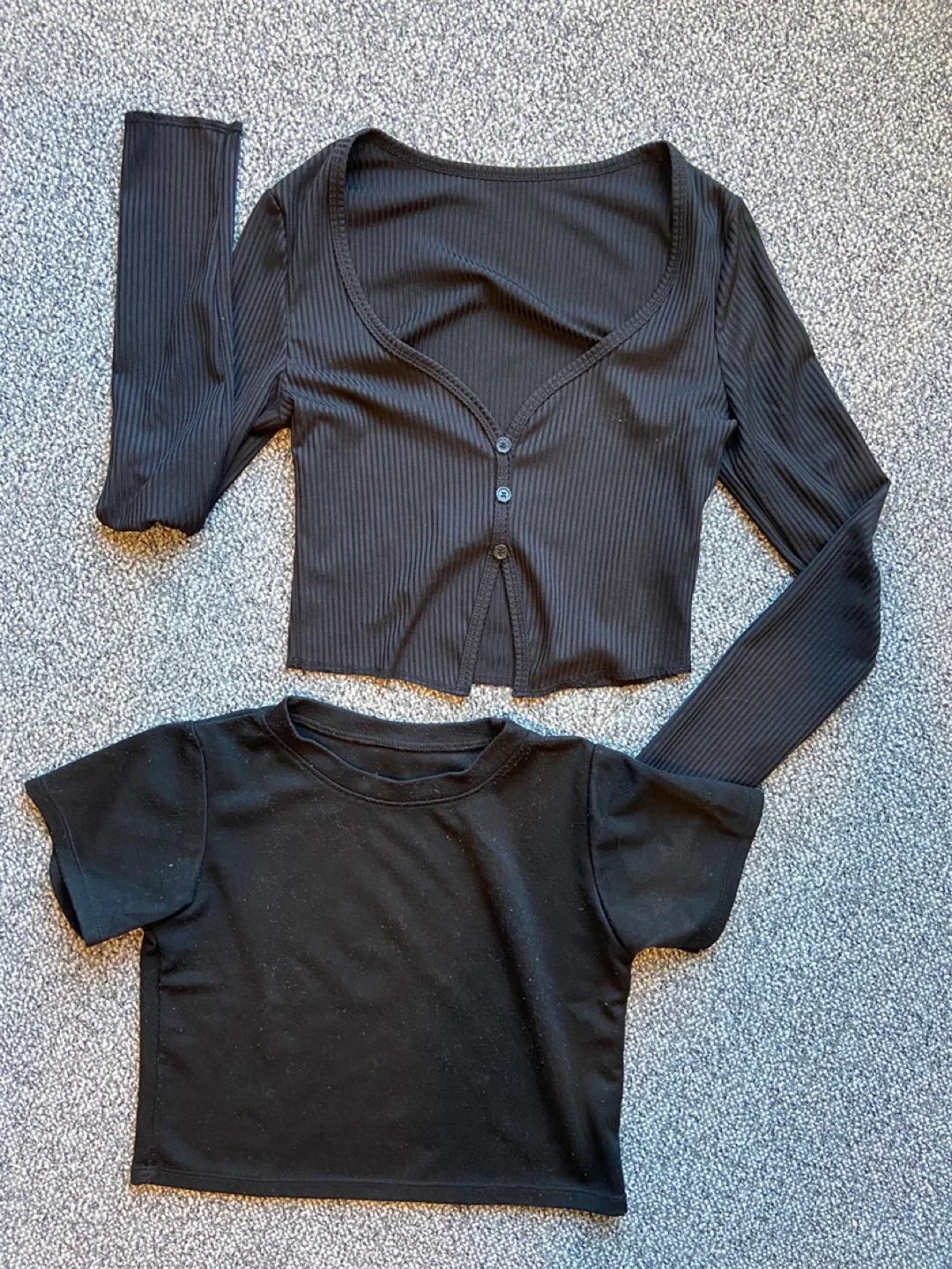 Black Crop Tops - Long Sleeve & Short Sleeve thumbnail