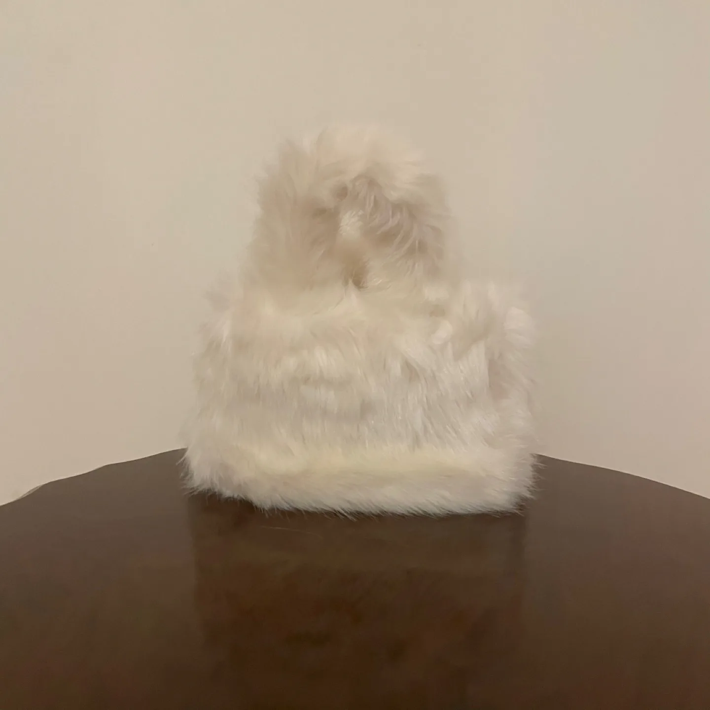 H&M white fur bag thumbnail