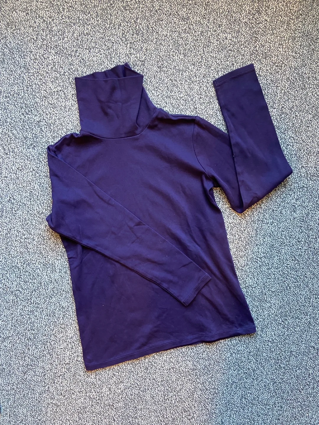Purple Turtleneck Long Sleeve Top thumbnail