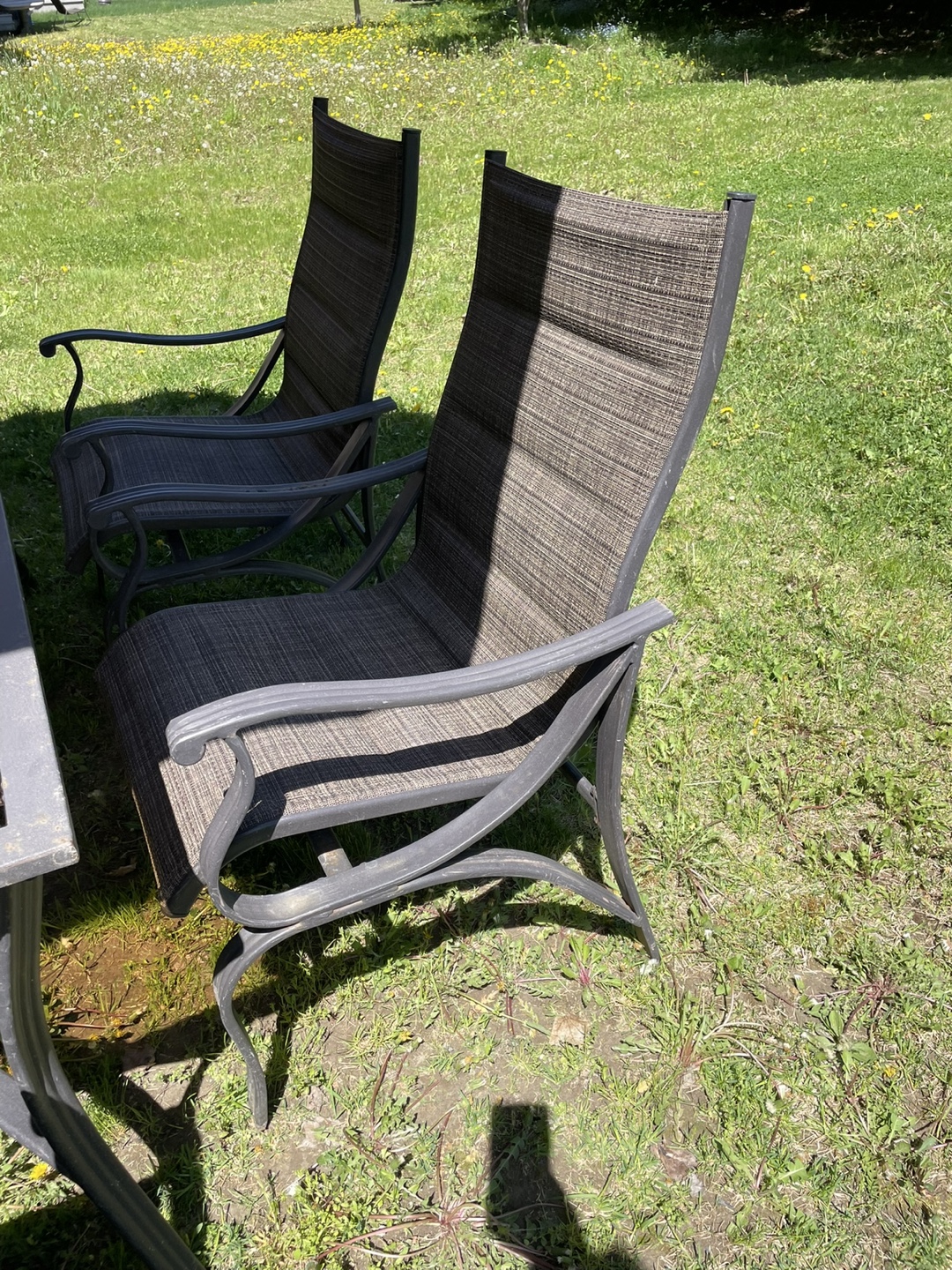 6-Piece Patio Set with Glass Top Table and Umbrella - photo 5