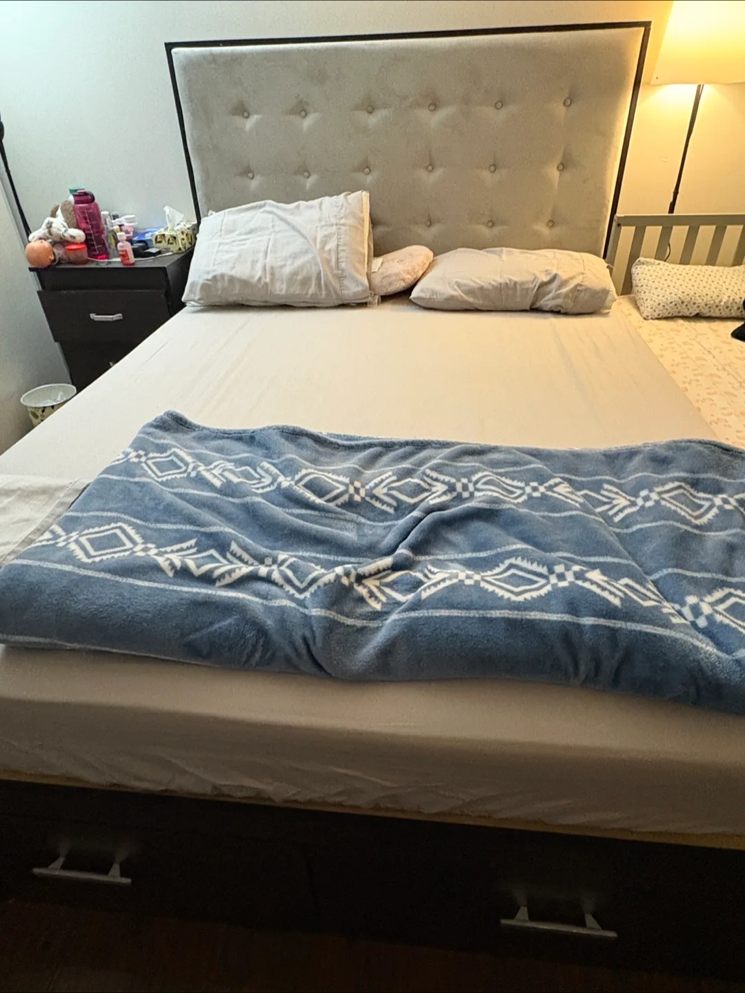 Queen Size Bed Frame with Storage and Nightstands thumbnail