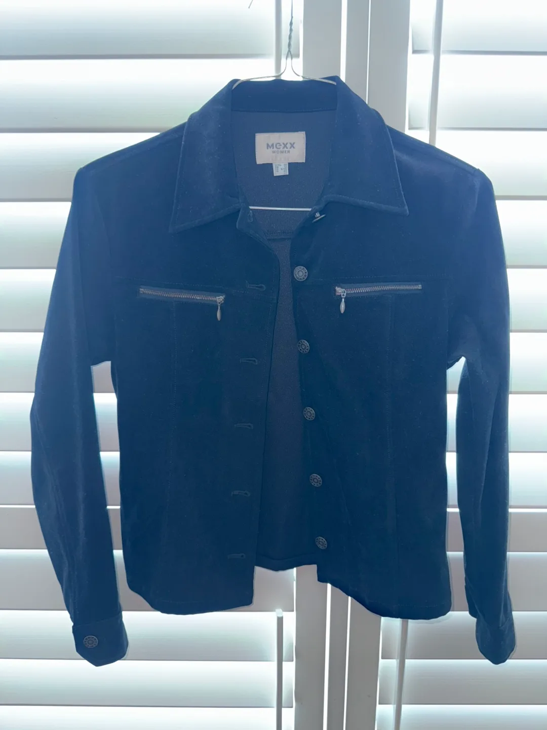 MEXX Black Velvet Jacket Size 8 thumbnail