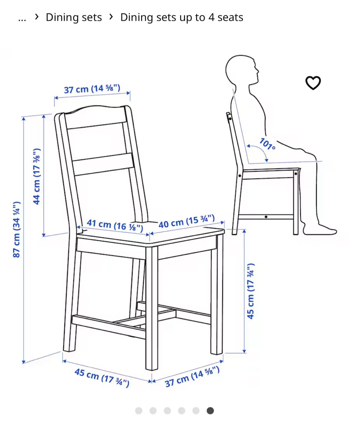 IKEA Jokkmokk Dining Set - Table and Two Chairs image indicator(4)